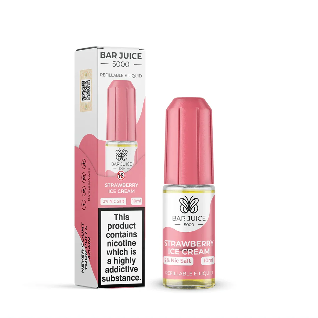 Bar Juice 5000 Strawberry Ice Cream 20MG Salt Nicotine - Vape Connect Online