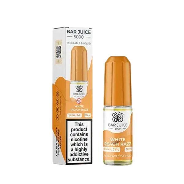 Bar Juice 5000 White Peach Razz 10MG Salt Nicotine - Vape Connect Online