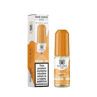 Bar Juice 5000 White Peach Razz 20MG Salt Nicotine - Vape Connect Online