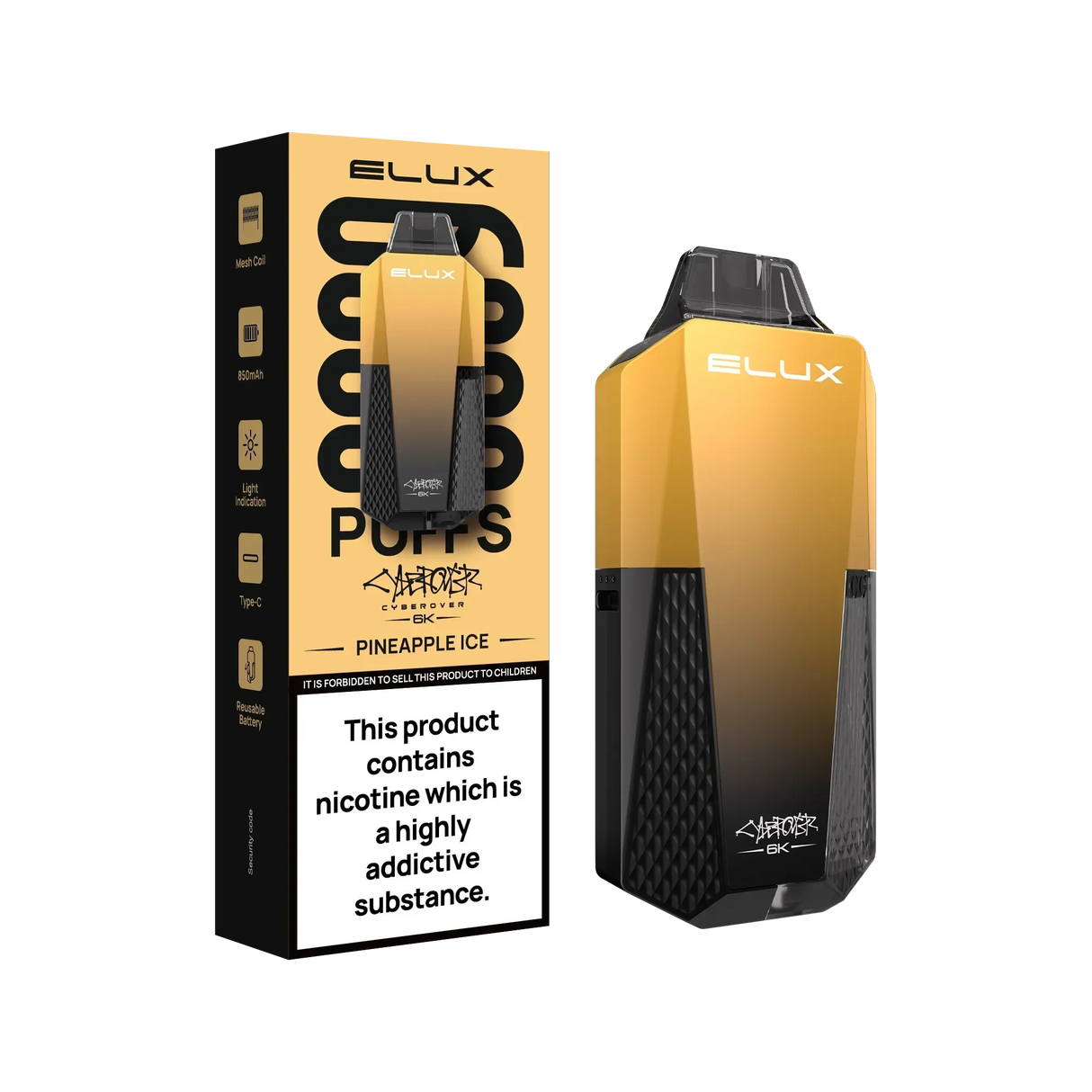 Elux Cyberover 6k Pineapple Ice