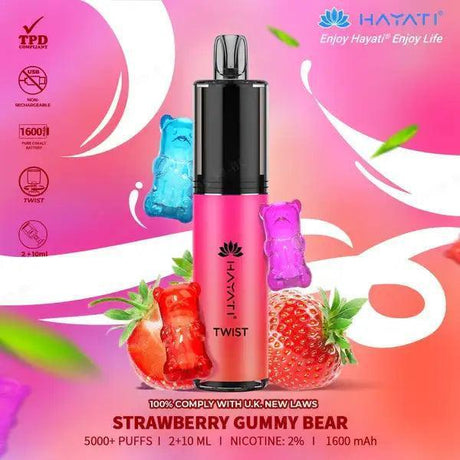 Hayati Twist 5000 Strawberry Gummy Bear 