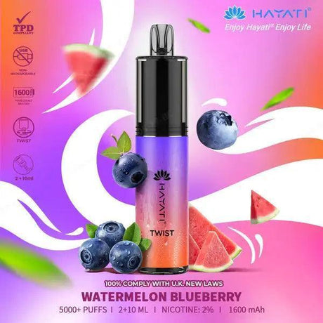 Hayati Twist 5000 Watermelon Blueberry Disposable Vape 