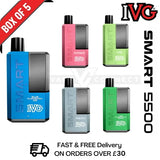 IVG Smart 5500 Box of 5 Disposable vapes