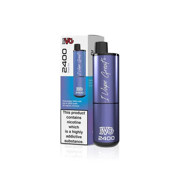 IVG 2400 Grape Ice 4 in 1 Disposable Vape