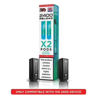 IVG 2400 Reload Pods Classic Menthol (2 Pods)