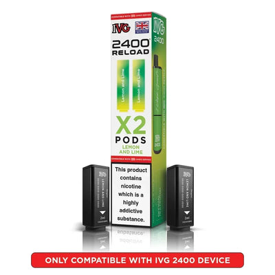 IVG 2400 Reload Pods Lemon &  Lime (2 Pods)