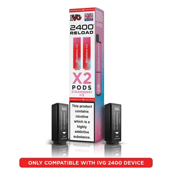 IVG 2400 Reload Pods Strawberry Ice (2 Pods)