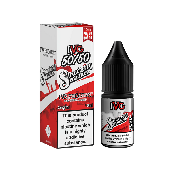 IVG 50/50 Strawberry Sensation 3MG 6MG 12MG - Vape Connect Online