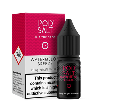 Pod Salt Watermelon Breeze E Liquid Salt Nicotine - Vape Connect Online