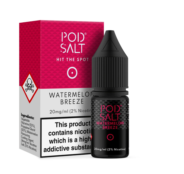 Pod Salt Watermelon Breeze E Liquid Salt Nicotine - Vape Connect Online